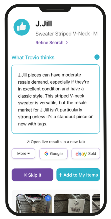Evaluate items in Trovio